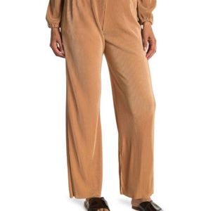 WAYF Micro Pleat Wide Leg Pants